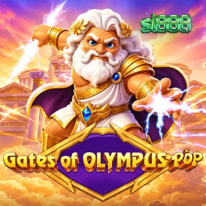 Tampilan visual slot Gates of Olympus POP dengan grid 3x5