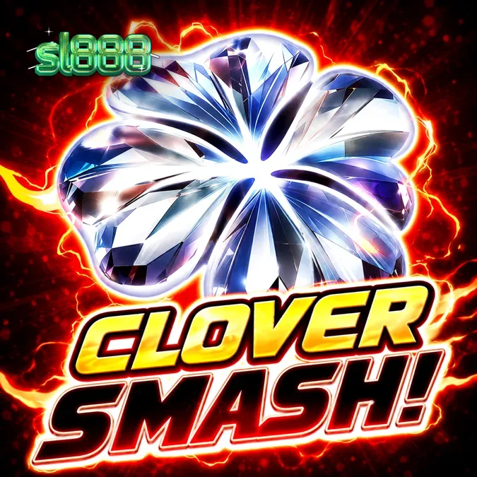 Tampilan visual slot Clover Smash dengan nuansa hijau dan clover yang berkilauan